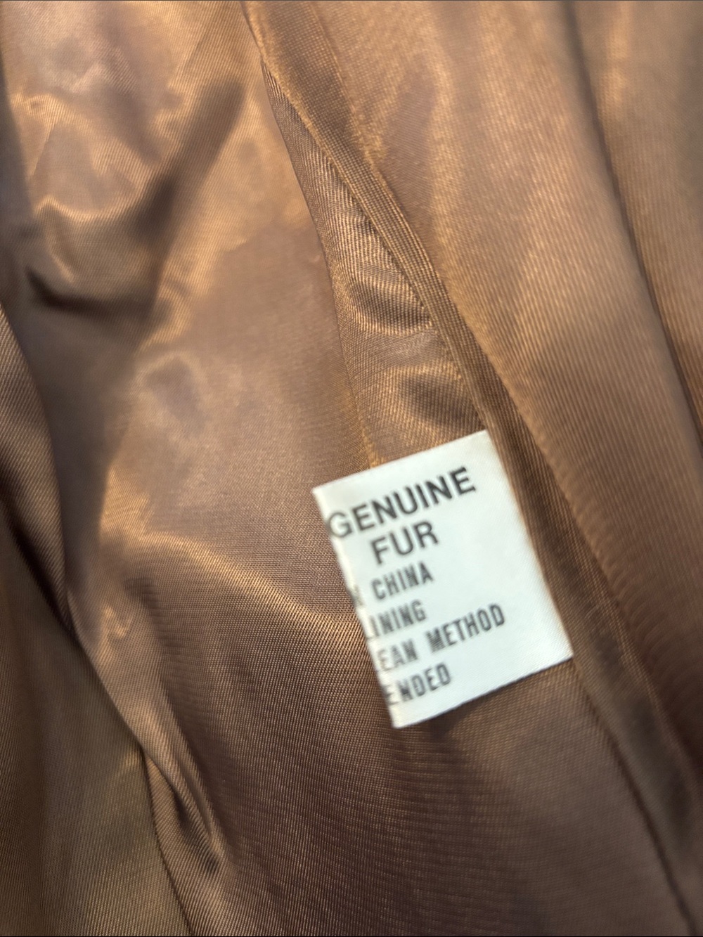 Vintage genuine 100% Rabbit Fur Coat chocolate brown Hong Kong 70s bomber jacket - Picture 5 of 7